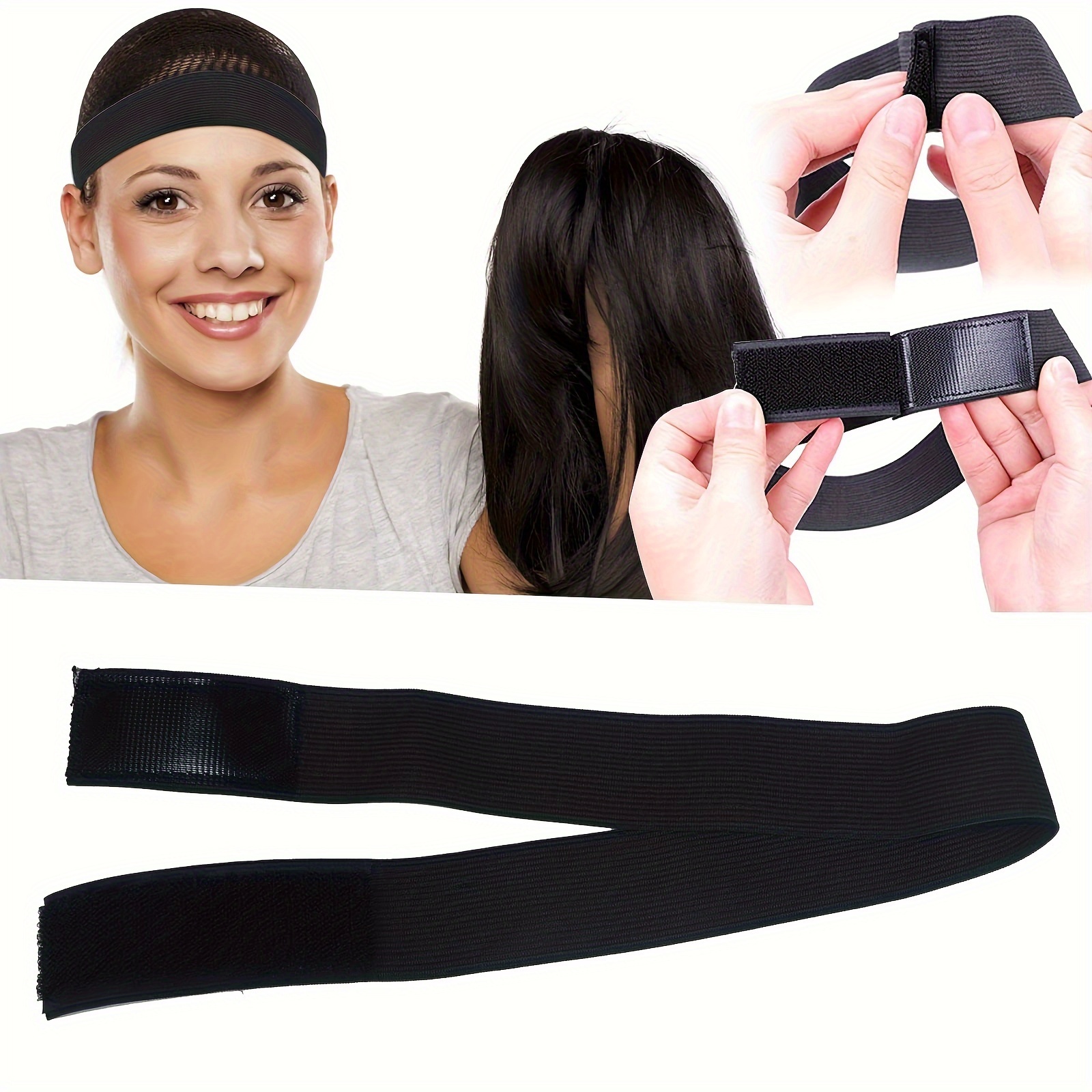 Headband For Closure Frontal Wigs Adjustable Elastic Lace - Temu