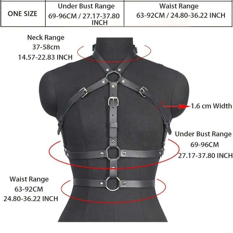 Body Harness Woman Pu Leather Lingerie Harness Belt Sexy - Temu