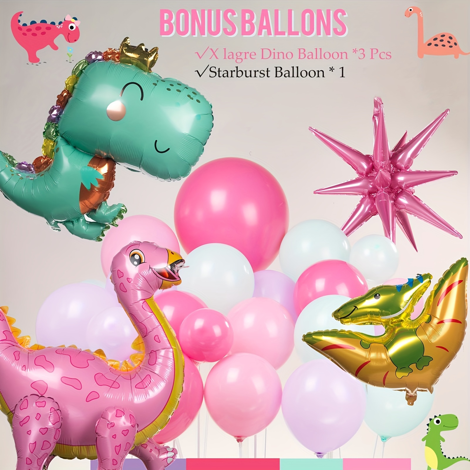 Fiesta dinosaurio  Globos, Dinosaurios con globos, Manualidades
