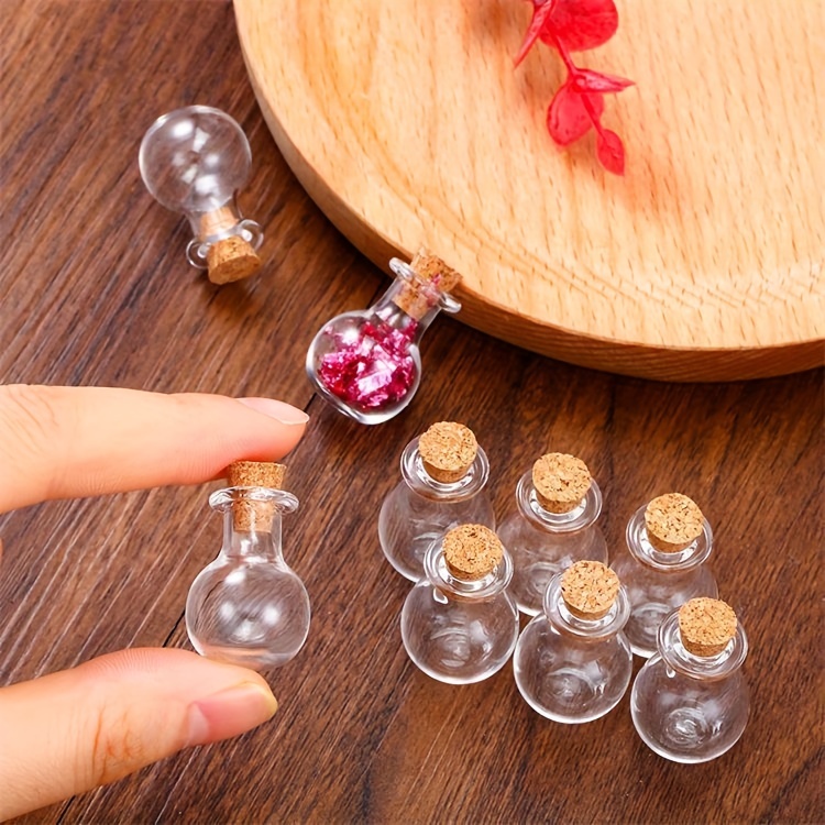 Mini Clear Glass Bottles 8 Shapes Wishing Drift Portable - Temu