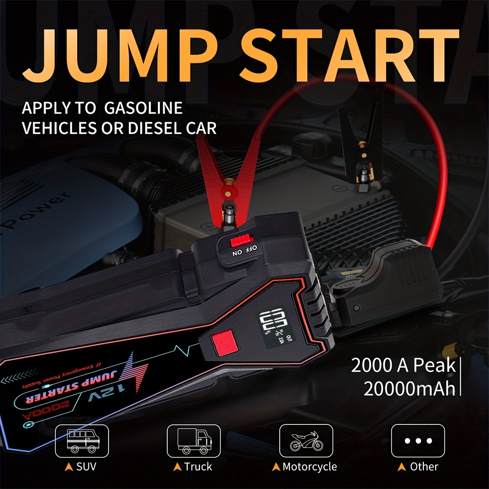  BUTURE Car Battery Jump Starters with Quick Charge, Large  Display, Lights : Automotive