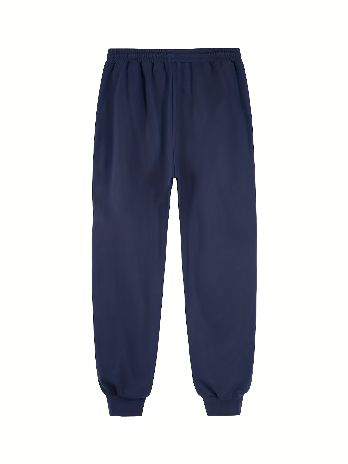 Cross Pattern Joggers Men's Casual Stretch Waist Drawstring Sports Pants