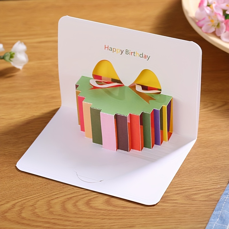 3d Birthday Greeting Card Handcrafted Paper Carving For - Temu