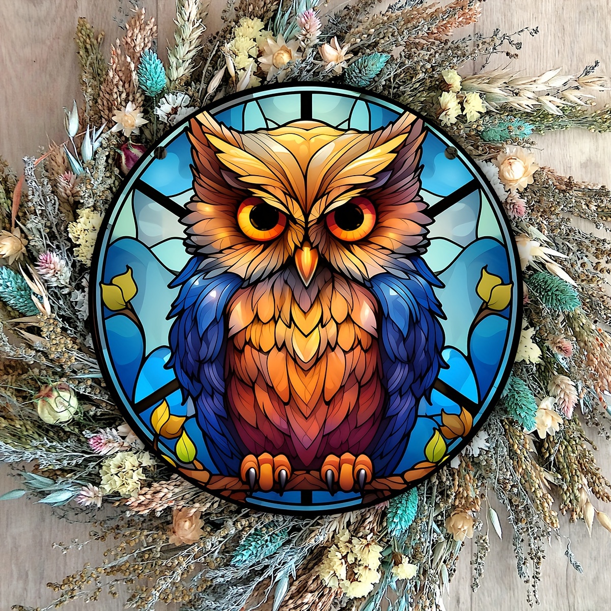 Owl Stained Window Hanging Suncatcher Bird Suncatcher For - Temu