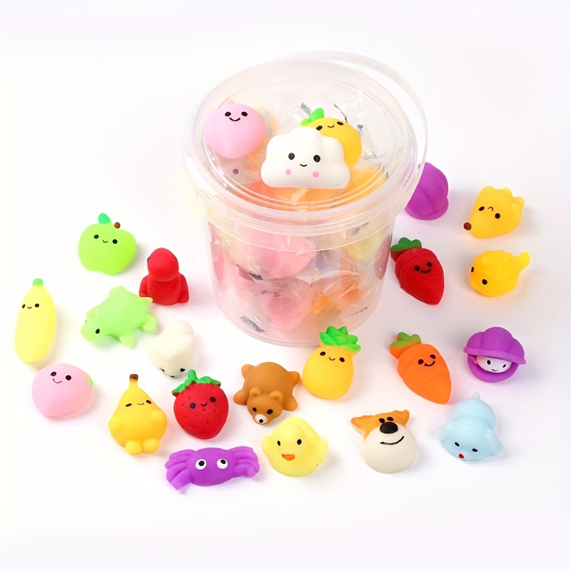 12pcs Mochi Squishy Toys Set For Kids, Mini Squishies Kawaii Fruit Squeeze  Pack Cute Stress Relief Anxiety Boys Girls