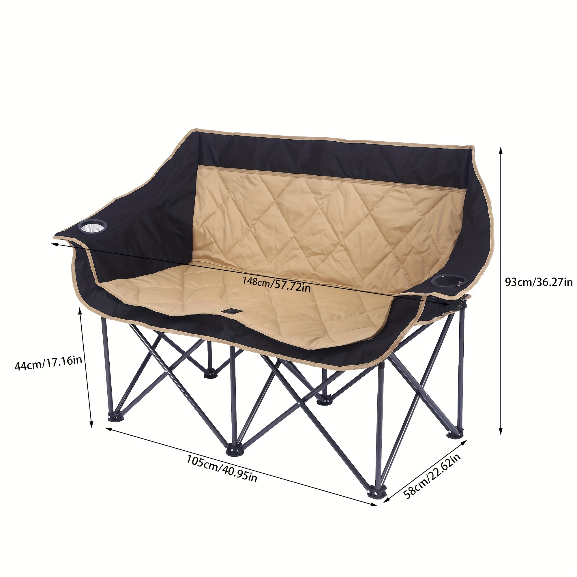 1pc Camping Folding Chair Portable Leisure Backrest Chair For