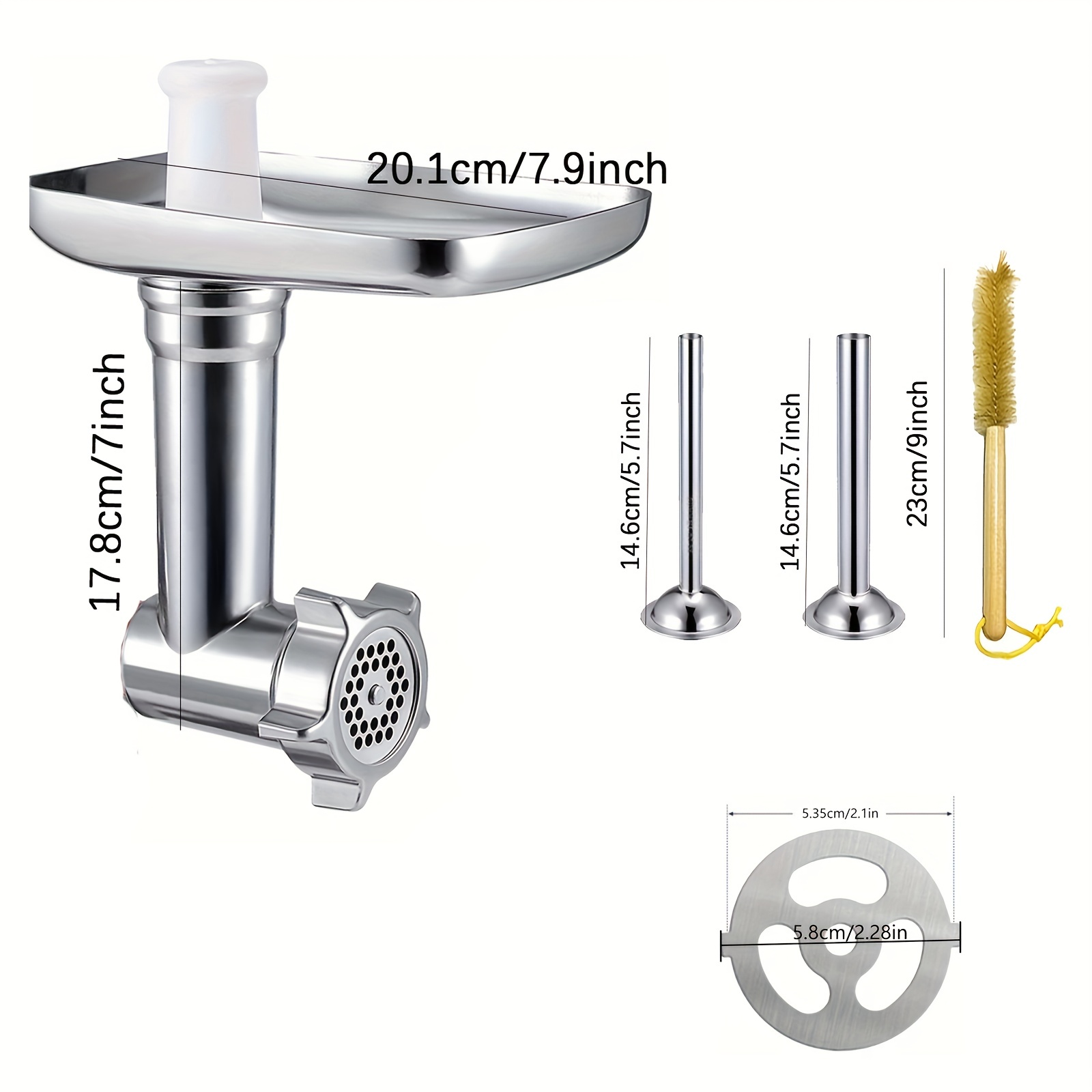 Food Meat Grinder Attachment Stainless Steel For KitchenAid Sausage Stand  Mixer