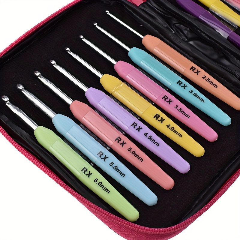 16pcs/set Crochet Hooks Set, Crochet Hooks For Beginners Adults, Soft Grip  Crochet Needles Tools With Storage Case, Ergonomic Crochet Hooks For Arthri