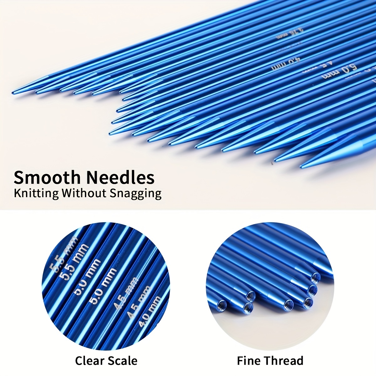 Aluminum Circular Knitting Needle Set 3.0~ 9 Size - Temu