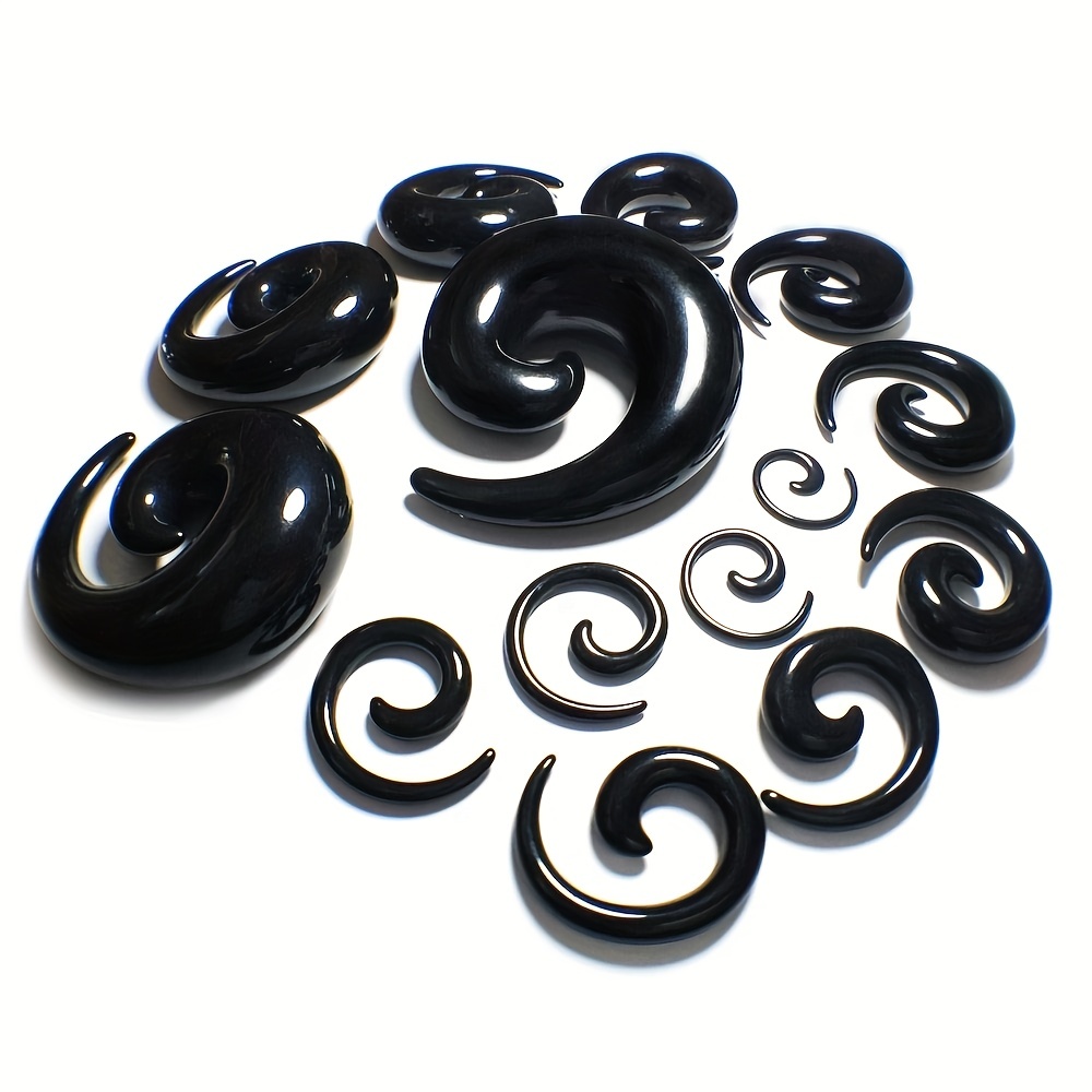 2PCS Acrylic Spiral Ear Stretcher Taper for Big Size Piercing