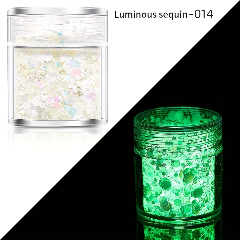 12 Color Luminous Sequins, Glow In The Dark Glitters for Body