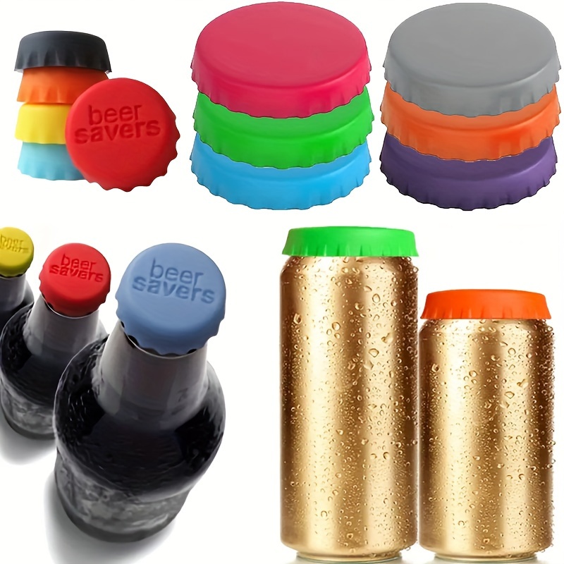 Bottle Caps, Beer Bottle Caps Silicone Reusable Soda Bottle Stopper Hat  Sealer Cover for Soft Drink, Beverages, HomeBrew, Kitchen Gadgets, Prevent