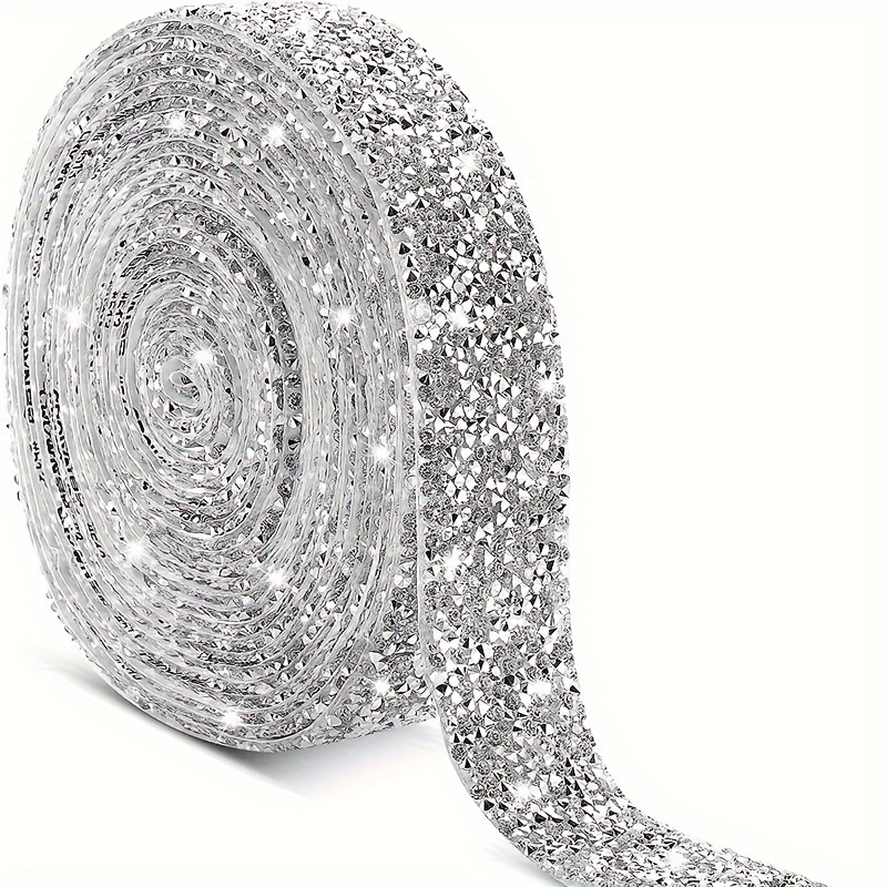 7 Rolls Crystal Rhinestone Adhesive Strips For Crafts, Decor