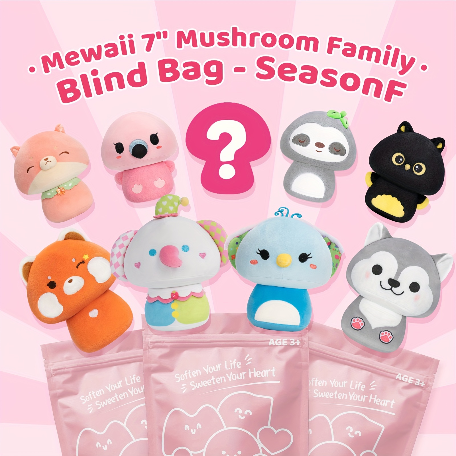 Mewaii® Blind Bag season F Mushroom Plush Toy Soft Stuffed - Temu Canada