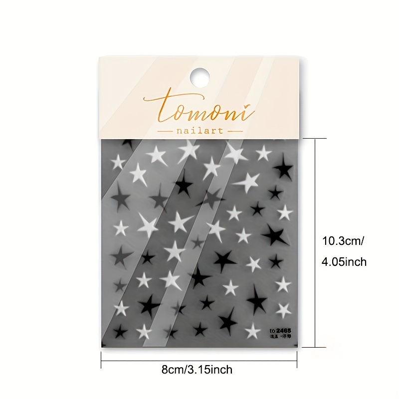 5D Laser Star Art Sticker Holographic Nail Decals