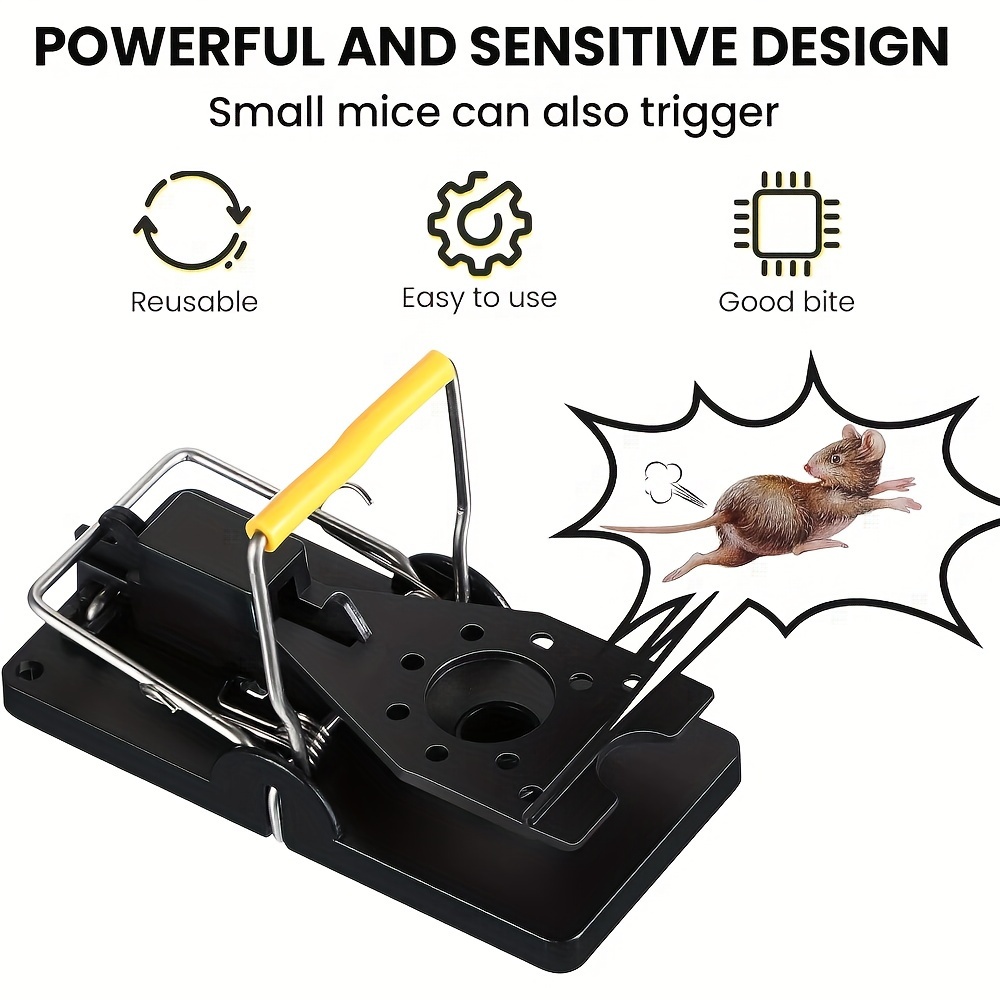 Kryp 6 Pack Mouse Traps, Mice Trap Indoor For Home, Rat Trap That Work  Human Power Mouse Killer Mouse Catcher Quick Effective Sanitary