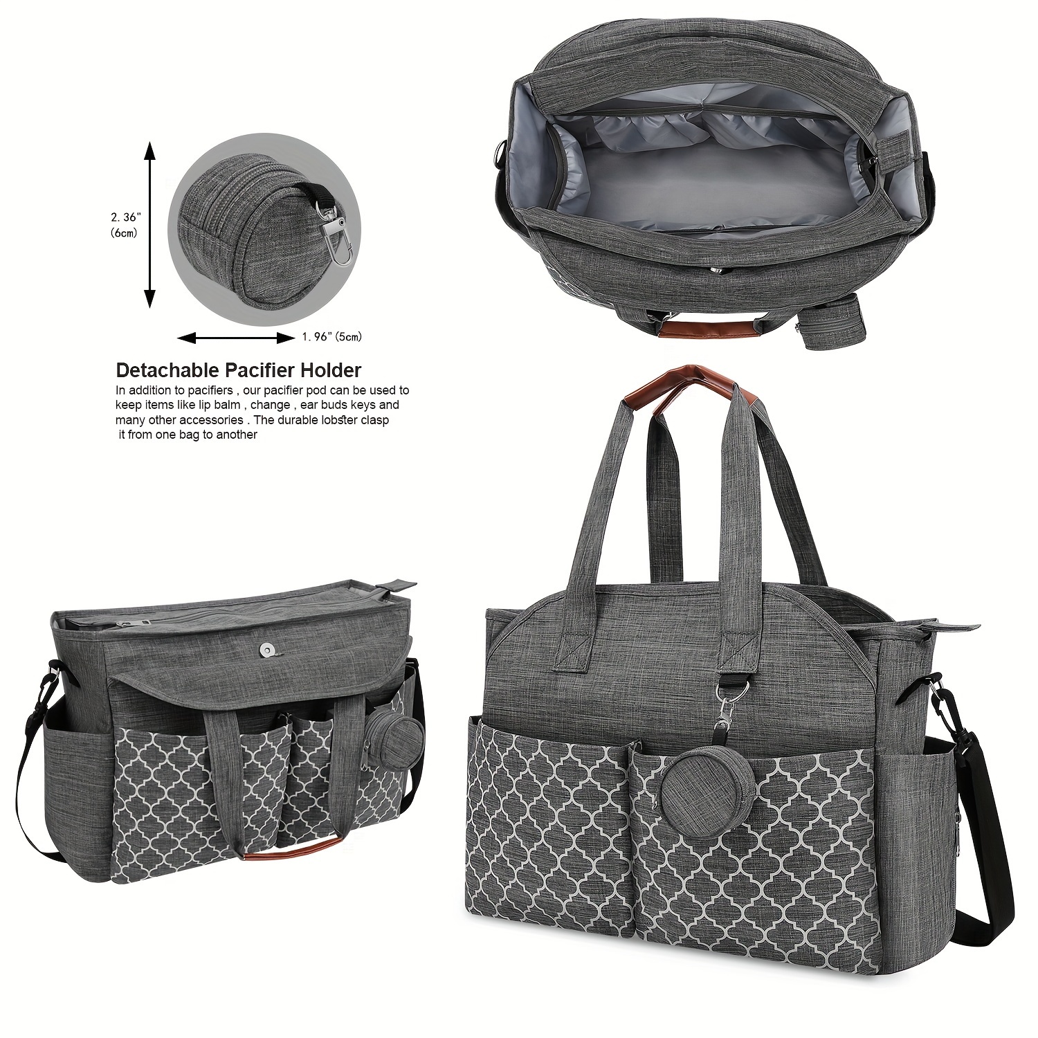 Diaper bag store holder for stroller