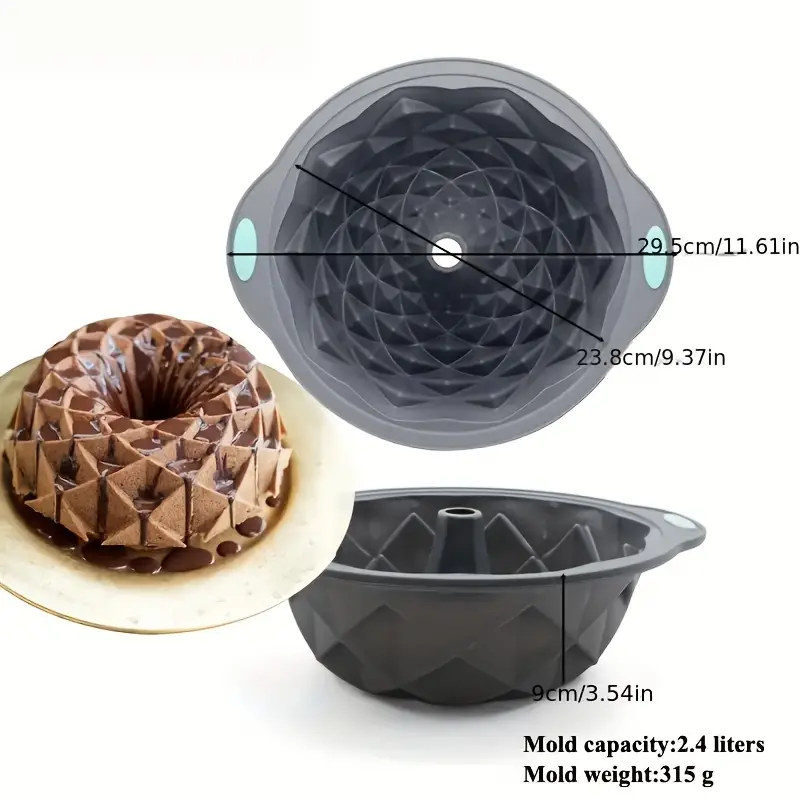 Silicone Bundt Cake Pan Fluted Tube Cake Mold For Perfectly - Temu