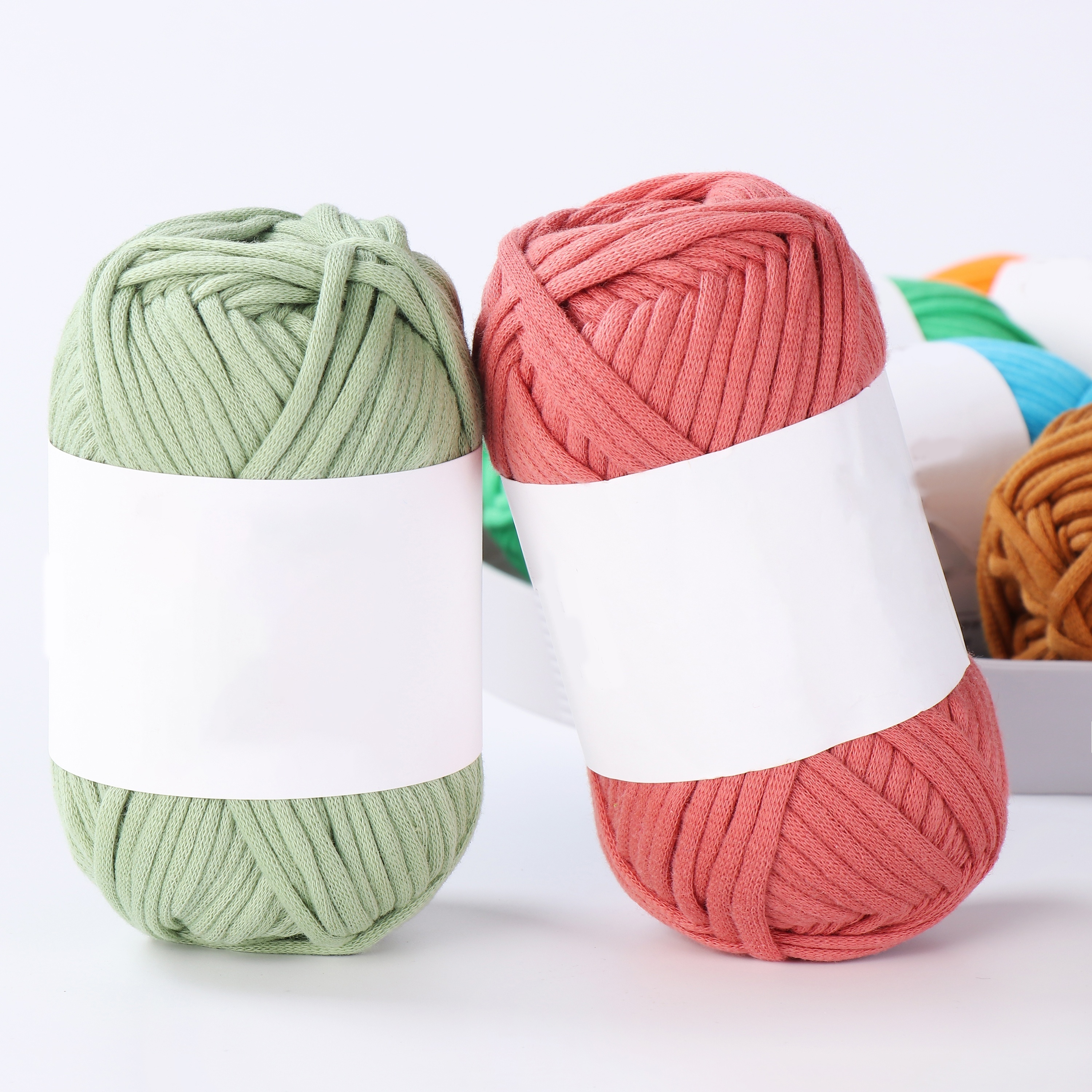 3 Rolls Cotton Rope Knitting Yarn Rainbow Yarn for Crocheting