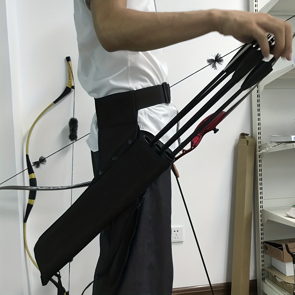Arrow Quiver Archery Bag Adjustable Telescopic Tube Shoulder Arrow Back Bag  Quiver Case Holder For 30pcs