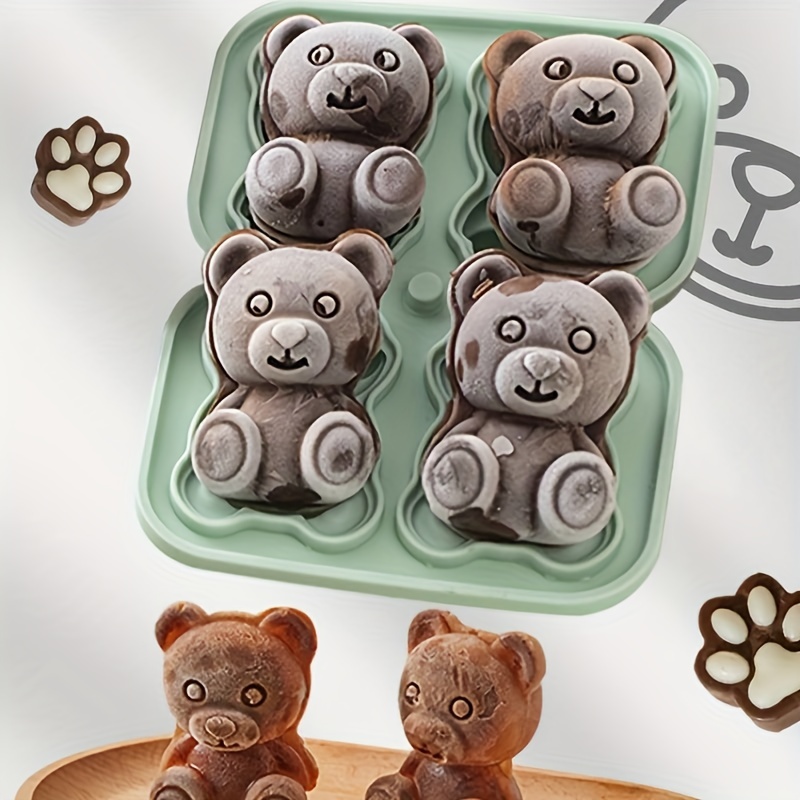 Bear Ice Cube Making Mold Ice Cube Tray For Frozen Coffee, Milk