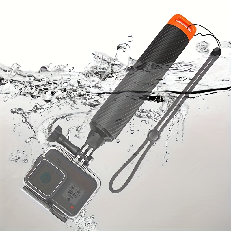 Funda impermeable de 60M para GoPro Hero 12 11 10 9 negro, carcasa  protectora de buceo subacuático + palo de selfie stick flotante para cámara  de