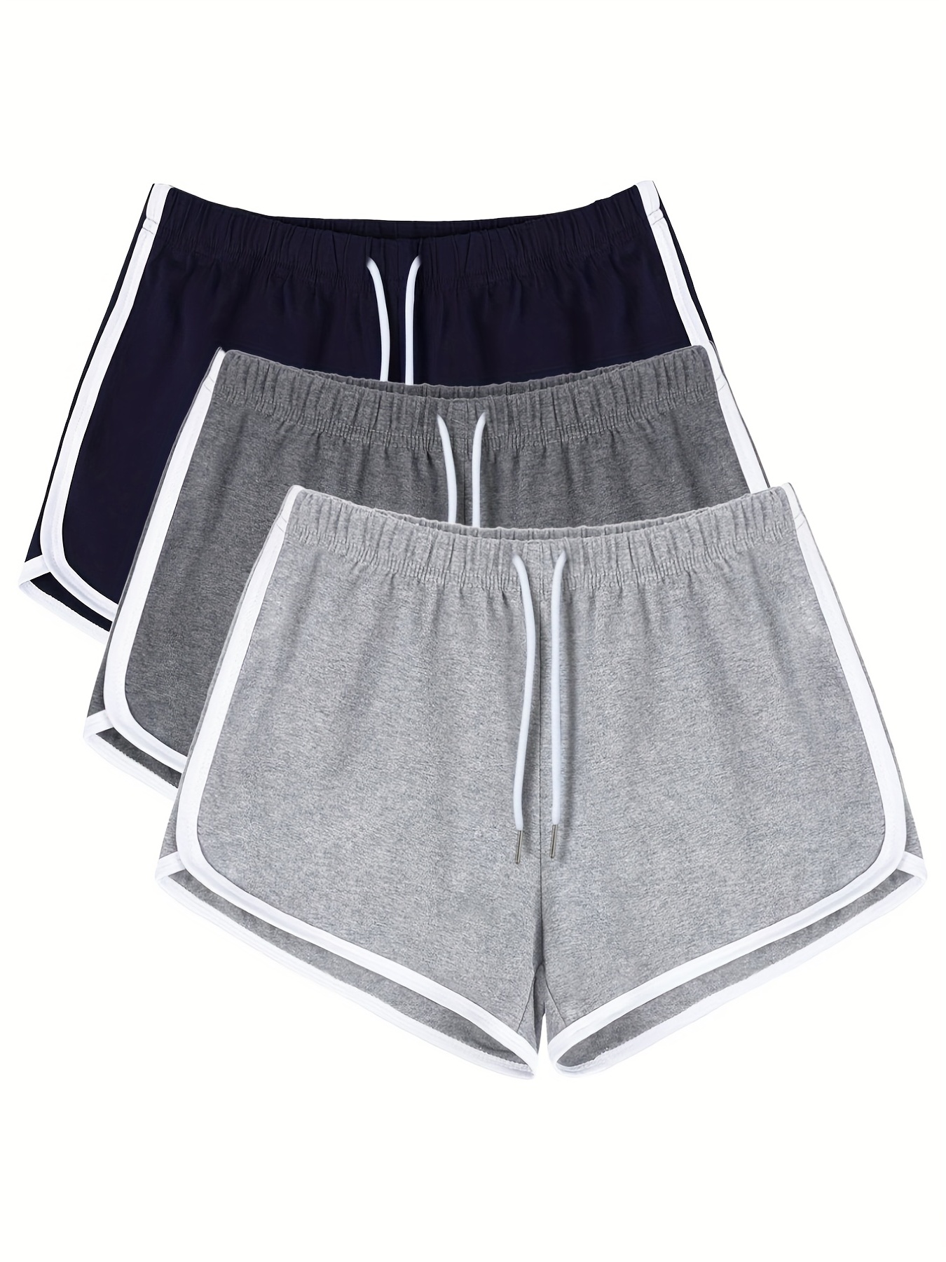 Paragon Fitwear Athletic Running Shorts Lined Womens Medium Gray Zip Pocket  H5
