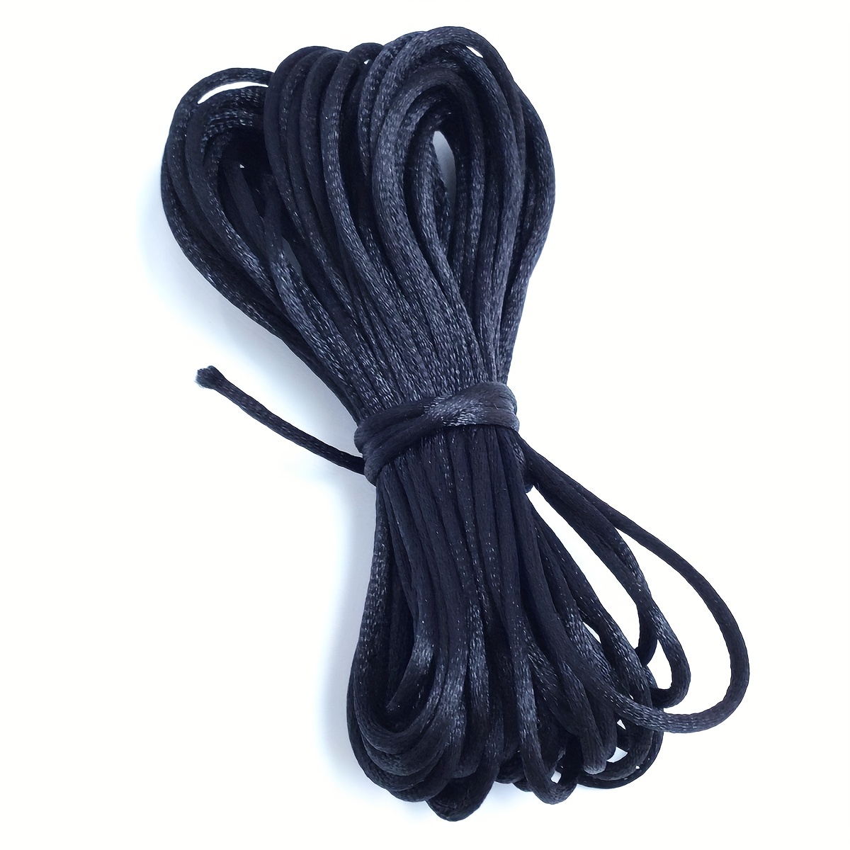 2mm Black Nylon Cord Jewelry Findings Accessories Rattail Satin Macrame  Rope Bracelet Beading Cords 350m/roll