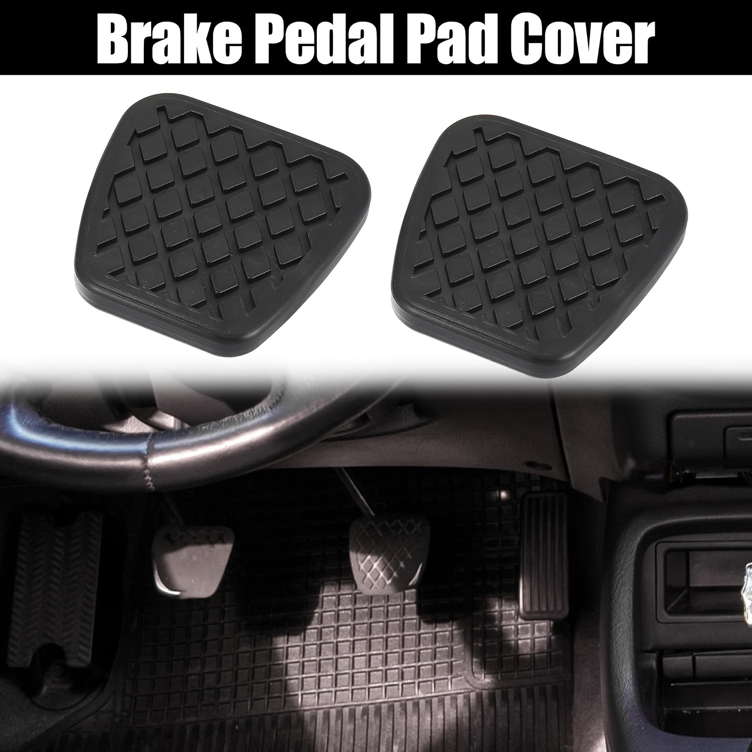 Pedal Pad, brake & clutch, rubber, Aftermarket