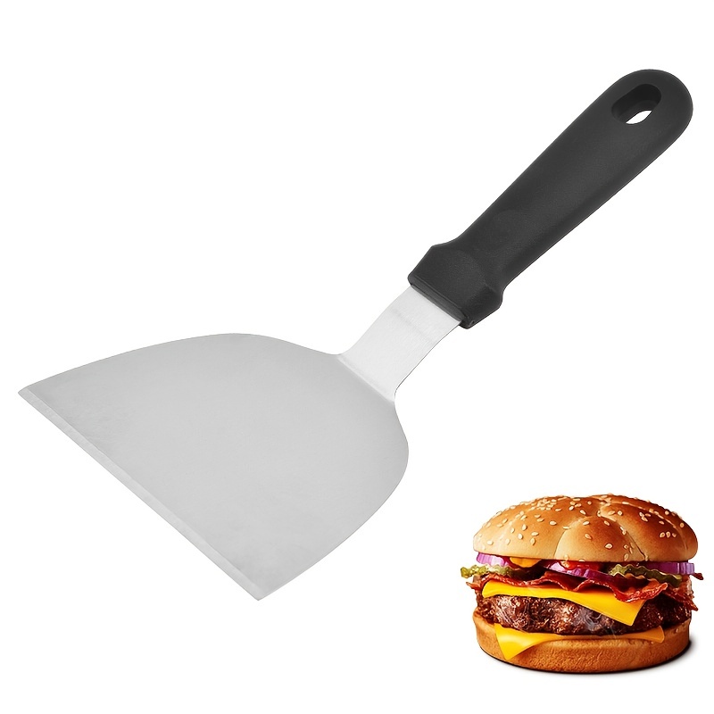 Lot de 2 grandes spatules Burger Smash en acier inoxydable pour griller les  aliments pour friture, 7,5 x 7 pouces