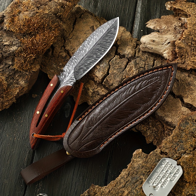Forged Fruit Knife With Feather Case Stainless Steel Fruit - Temu