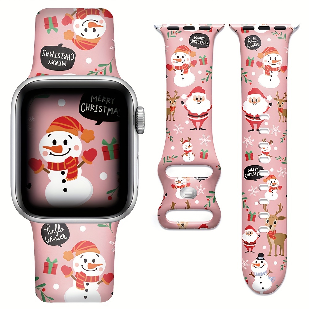 Cute Christmas Charm Watchband Compatible With Iwatch Series, Nylon Watch  Replacement Band Strap For Women Men - Temu Bulgaria