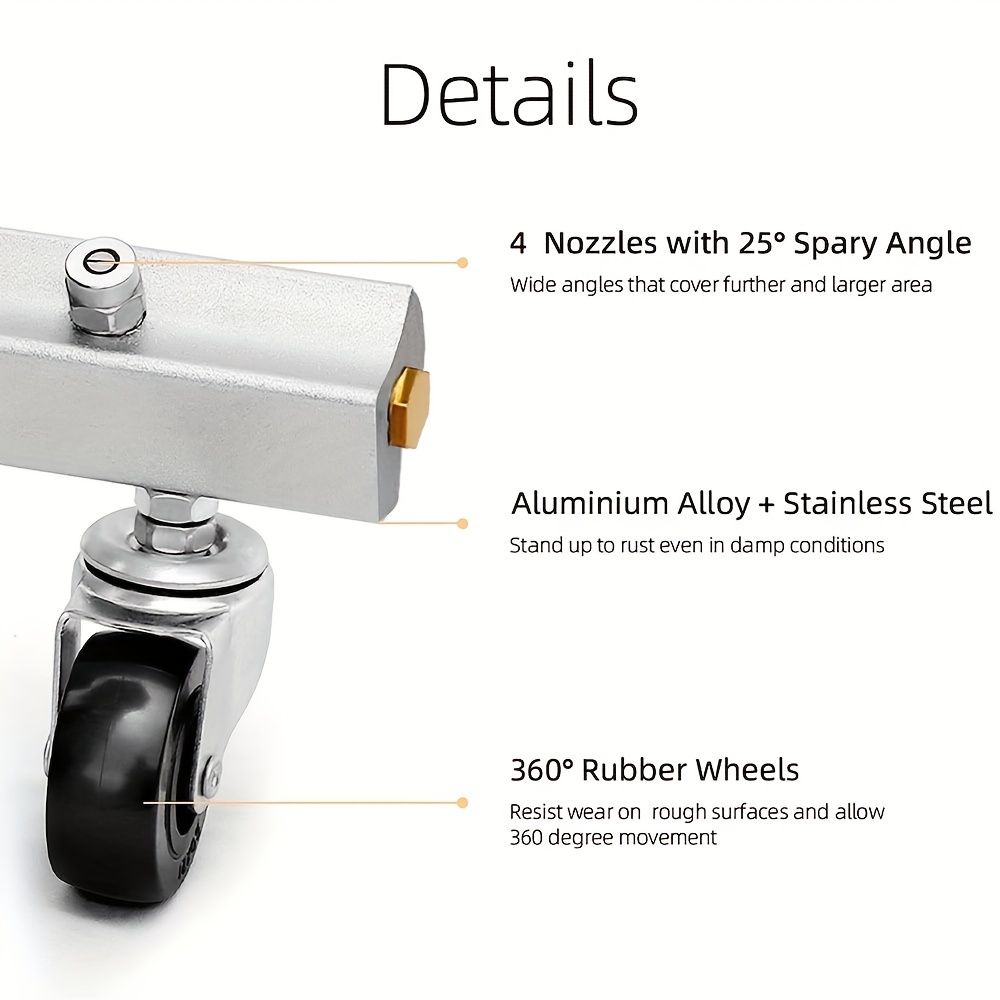 Pressure Washer Undercarriage Cleaner Swivel Wheel