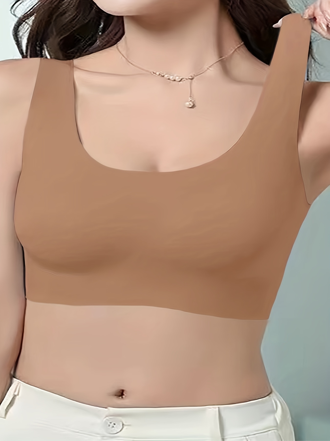 Seamless Push Bra Soft Comfy Wireless Sports Bra Removable Temu