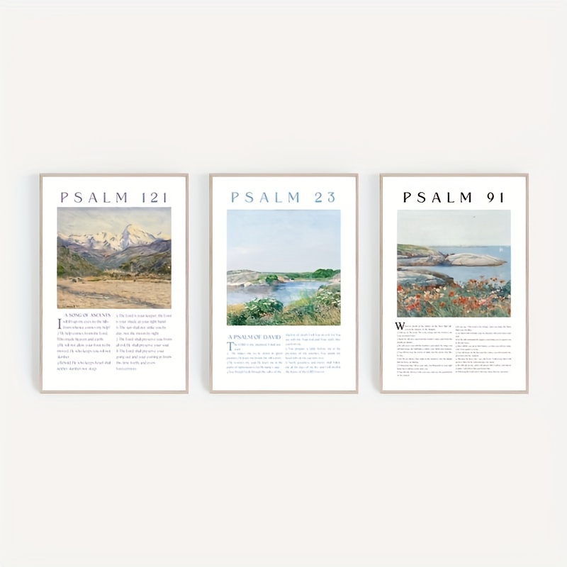 Salmo 23 En Espanol Para Pared, Psalm 23 On Canvas Painting