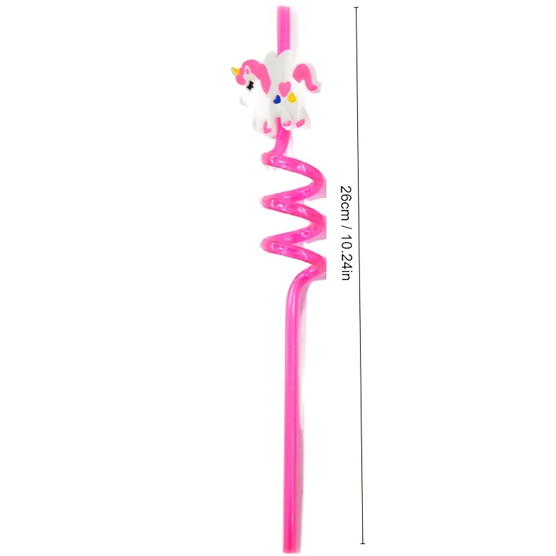 1pc-8pcs Unique Flamingo Straw Milk Tea Straw PVC Soft Rubber Cartoon Straw