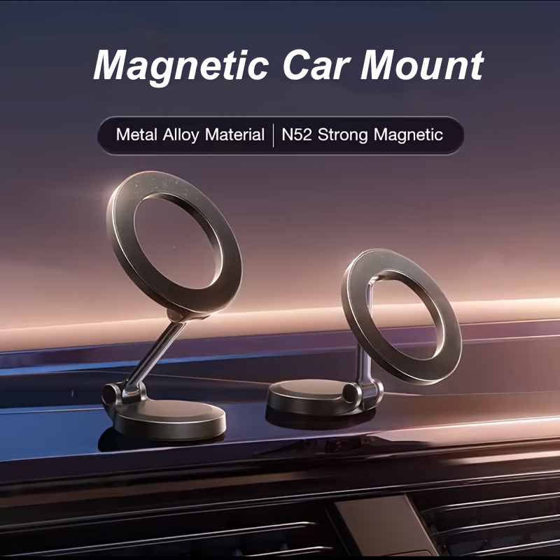 Support de téléphone de tableau de bord magnétique pour voiture, conception  entièrement métallique, support de voiture Magsafe compatible avec la série  iPhone 12/13