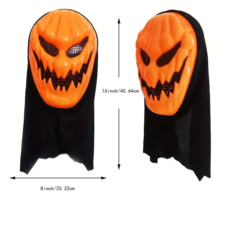 Halloween Terror Ghost Scary Pumpkin Mask, Halloween Pumpkin Face Head  Masks For Cosplay