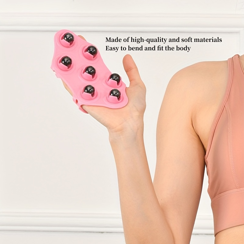 Double Belt Hand Held Roller Ball Massager for Muscle Back Neck Foot Shoulder