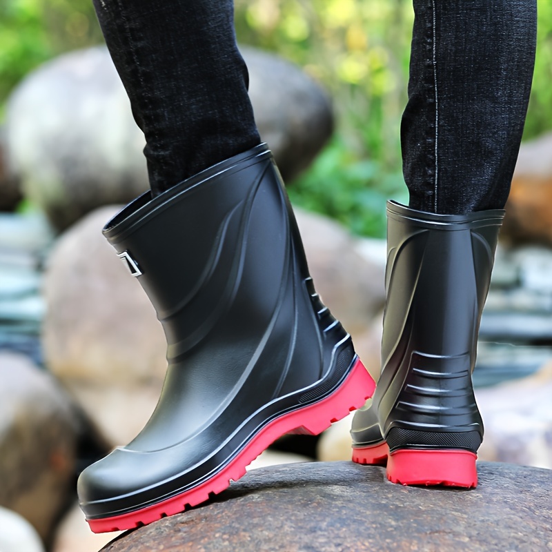 Mens Rain Boots Non Slip Wear Resistant Waterproof Rain Shoes For Outdoor  Working Fishing, Shop On Temu And start Saving