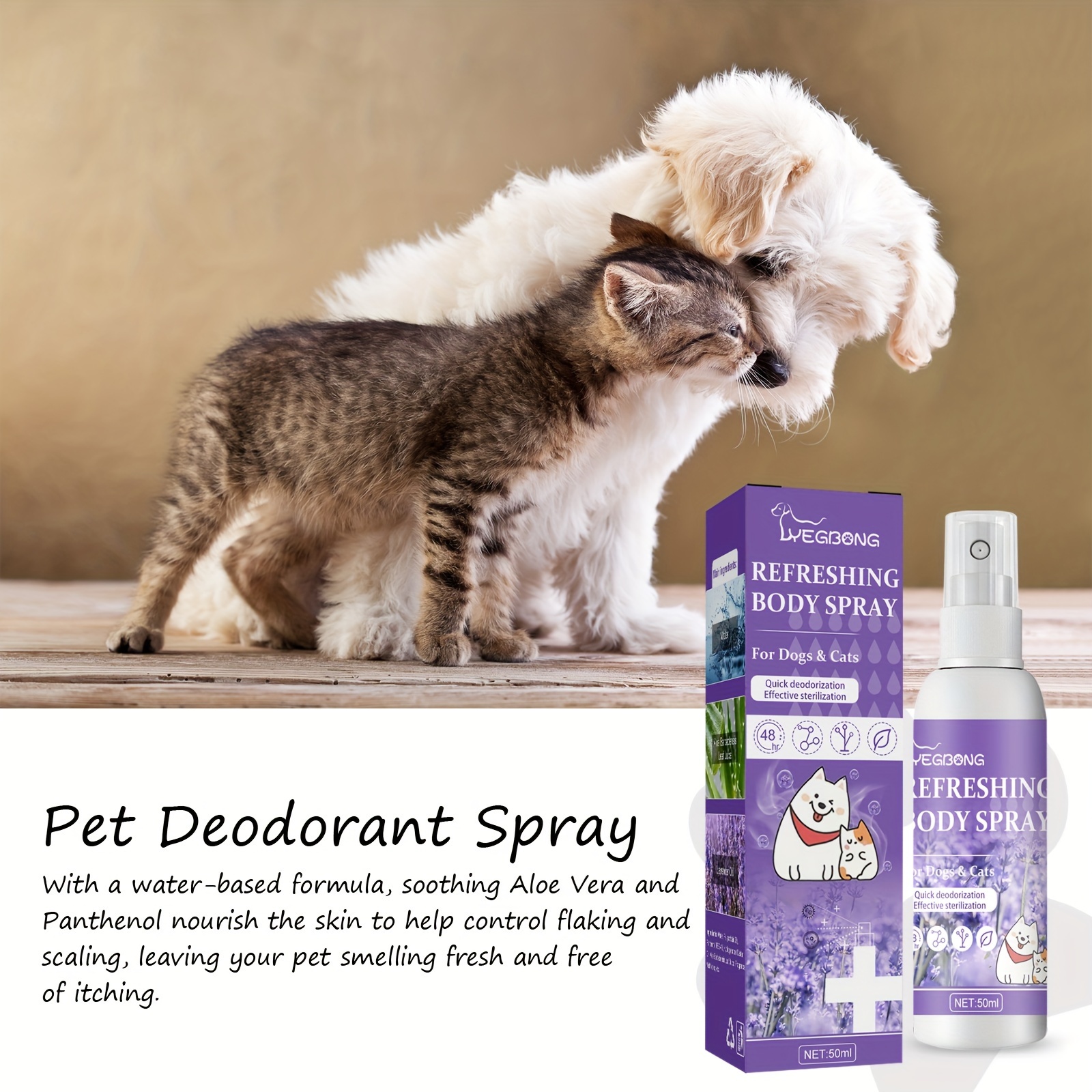 1pc Spray Deodorante Per Animali Domestici Per Cani E Gatti Spray