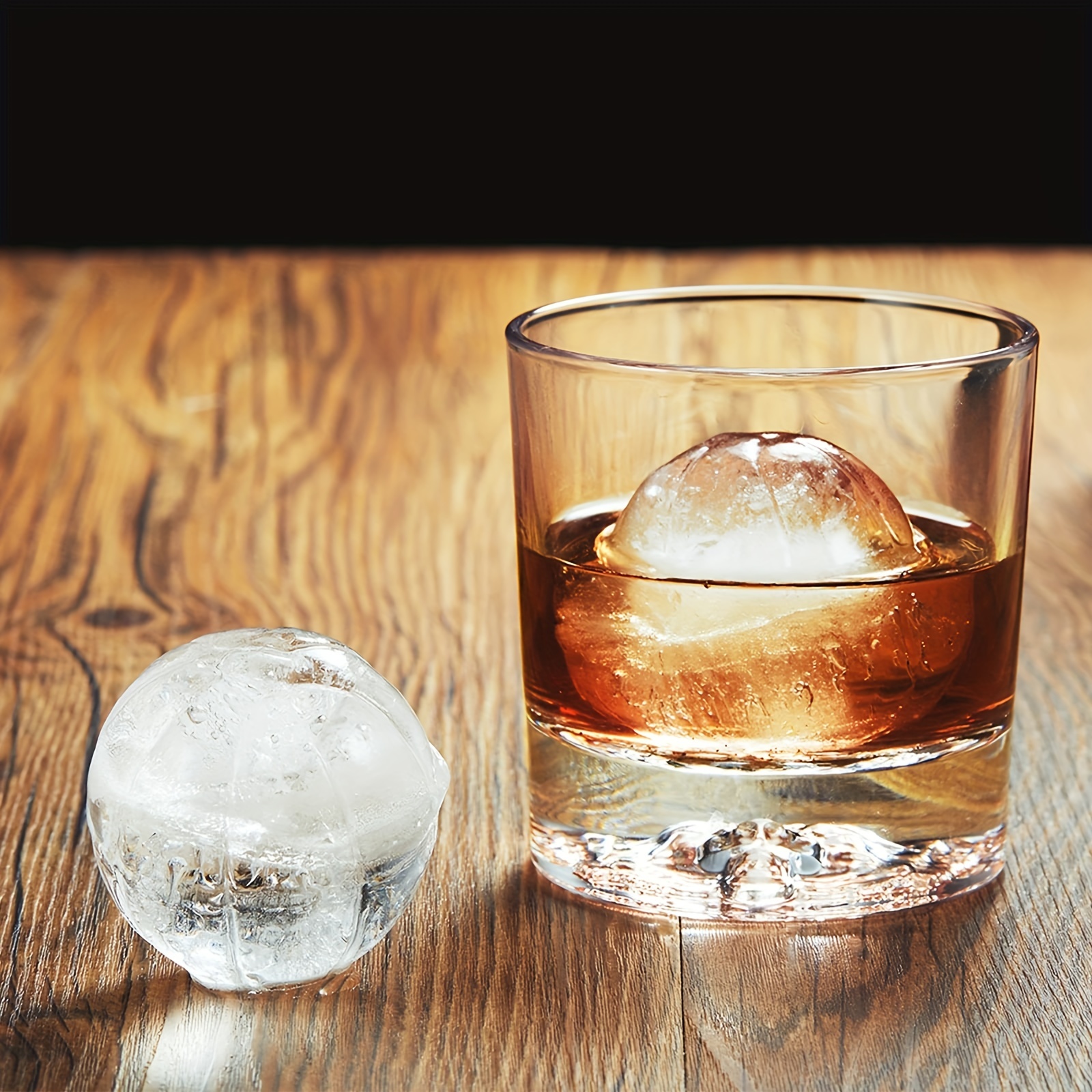 Round Ice Cube Molds Ice Ball Maker Makes Large Ice Balls for Whiskey &  Cocktails - Easy Release and BPA Free - yellow