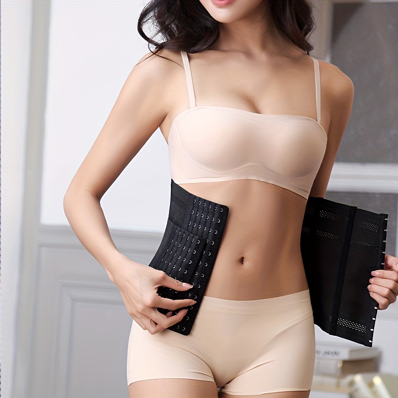 Faja reductora de cintura, envoltura de abdomen, cinturón reductor de  control de abdomen con hebilla frontal, ropa interior y moldeadora para  mujeres