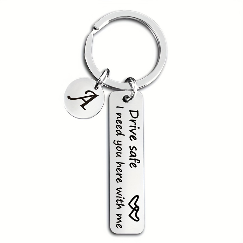 New Diy A-z Letters Key Chain Charm 26 Letters Keychain Men Keychain Couple  Gift Jewelry Car Key Ring - Temu