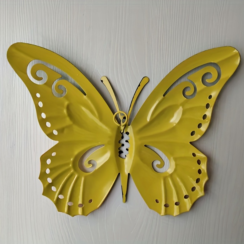 Butterfly Home Garden Decoration Metal Butterfly Wall Sign - Temu
