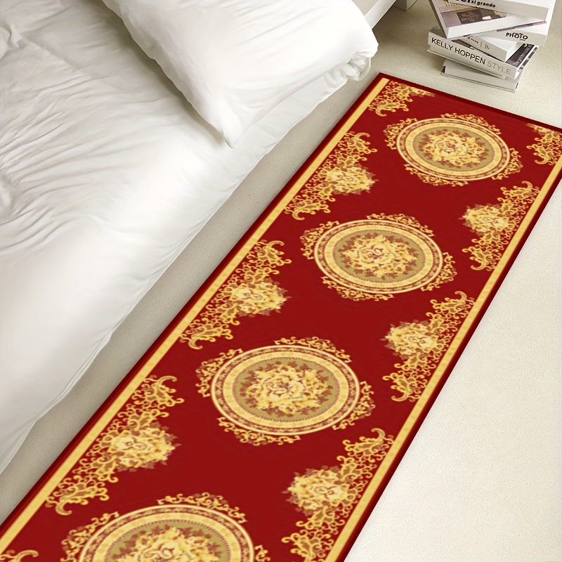 Chinese Style Extra Long Corridor Rug Red Strip Rug Modern - Temu