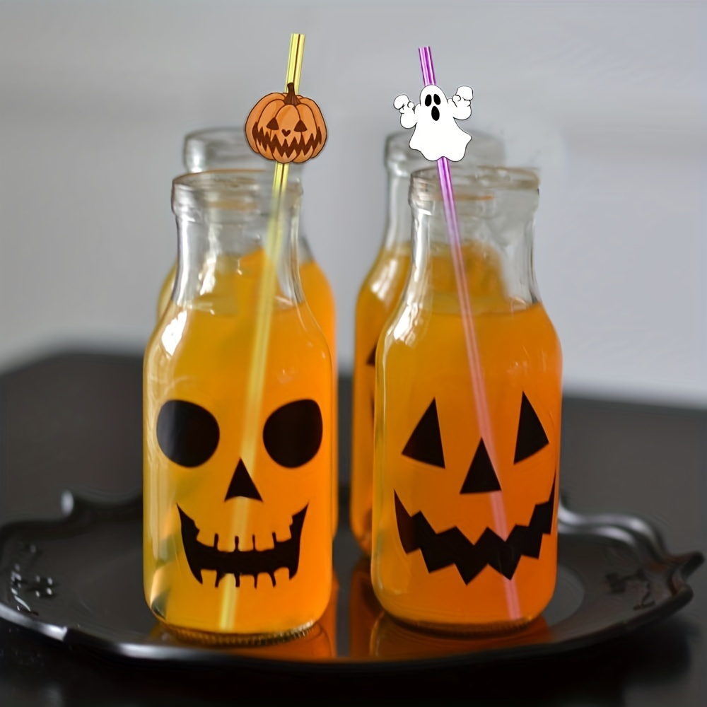 24pcs Halloween Decoration Straw Toppers