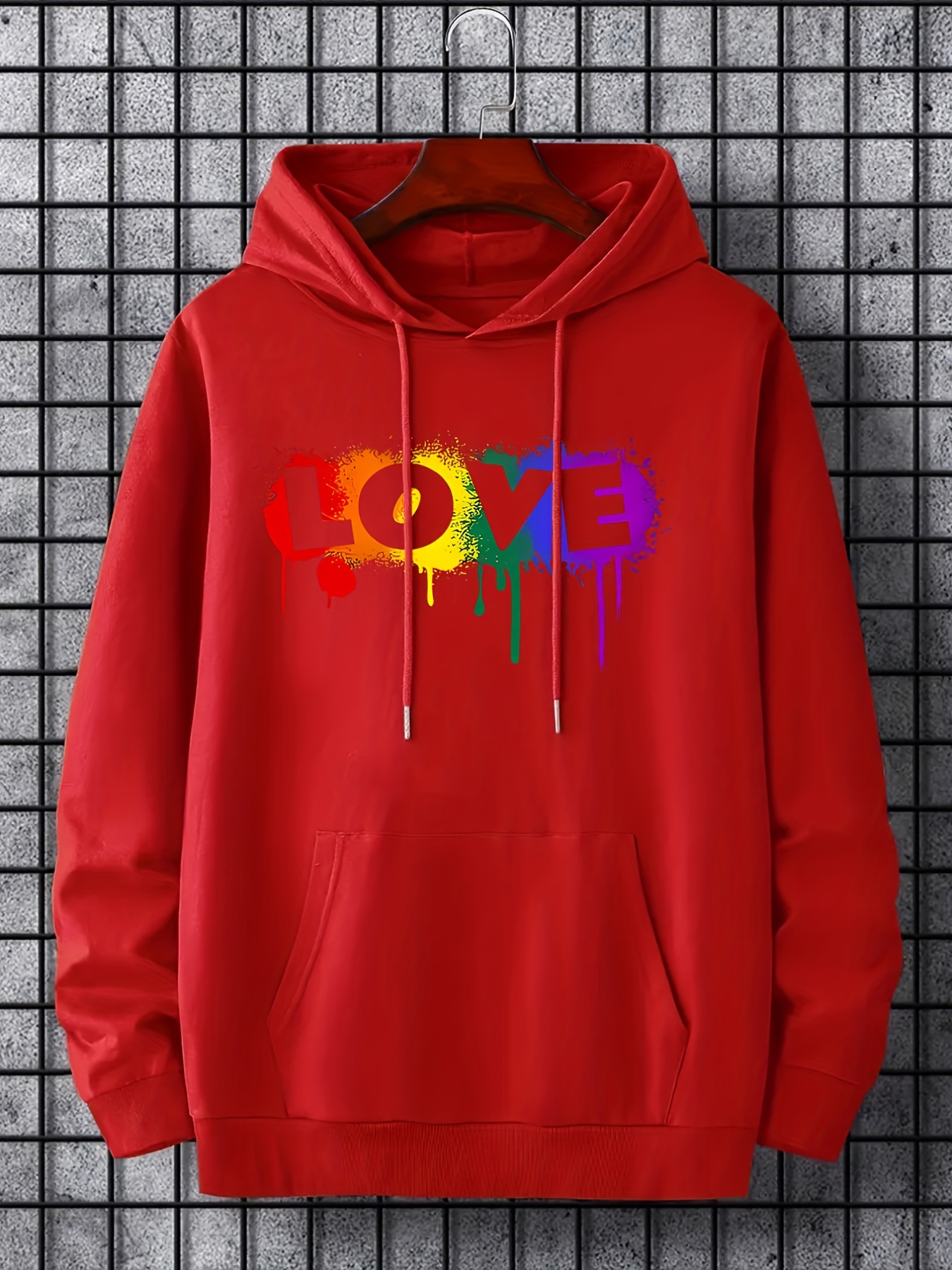 Rainbow cheap letter hoodie