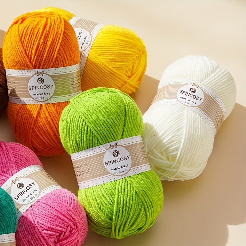  480 Yards Soft Acrylic Yarn, Aeelike 4 Pcs Crochet Yarn  Assorted Colors Fine-Sport Yarn Ball for Crochet & Hand Knitting Weaving  DIY Craft - Skin