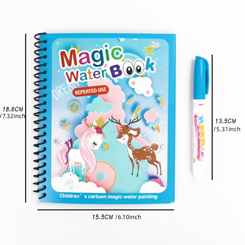 Watercolor Painting Magic Book Toddler Reusable Painting - Temu